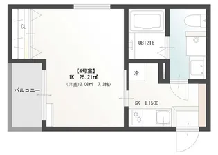 reve南本庄【204号室】の間取り