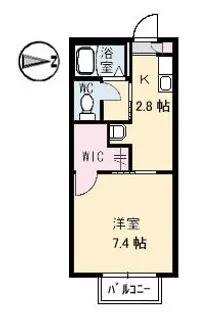 サンシャイン引野【202号室】の間取り