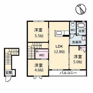 グランドメゾン石岡【101号室】の間取り