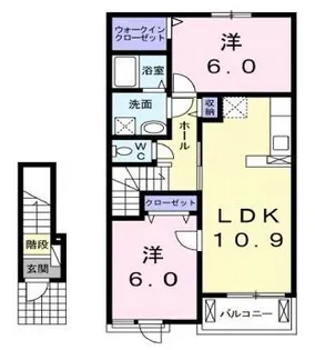 コッティ光Ⅱ【203号室】の間取り