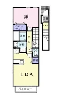 カレント沖野上【204号室】の間取り