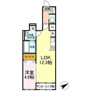 メゾン ド リヴァージュ A棟【103号室】の間取り