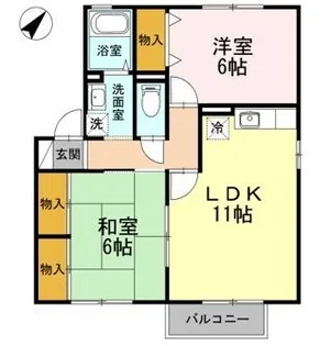 セジュール誠之【101号室】の間取り