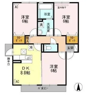 LIONESS Ⅱ【101号室】の間取り