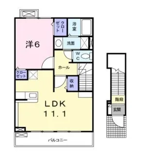 コヴァハイツC【202号室】の間取り