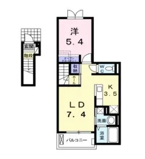エレガンツァⅡ【203号室】の間取り