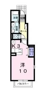 ピアコートⅠ【101号室】の間取り