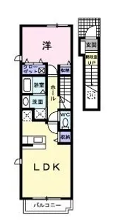 エヴァーグリーンB【203号室】の間取り