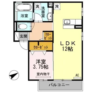 ガルテンベルク【102号室】の間取り