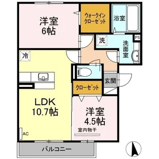 グラース千田【201号室】の間取り