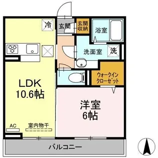 アイリス【102号室】の間取り