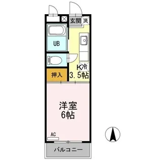グランドキャッスル橋塚【103号室】の間取り