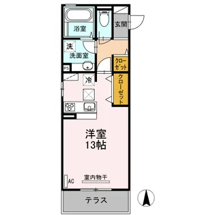 メルヴェーユ【105号室】の間取り