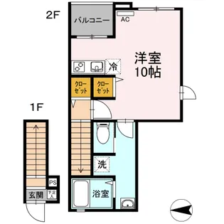 アシンプトート A【205号室】の間取り