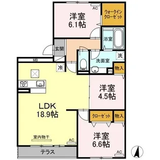 フレッチェ・ボスコⅠ【101号室】の間取り