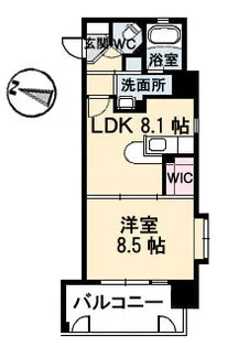 フラットリア御船【204号室】の間取り