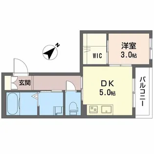 グランドベレオ明治町【301号室】の間取り