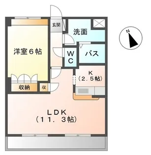 ソレイユ鉄屋【103号室】の間取り