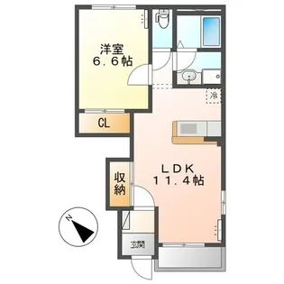 プルメリア【105号室】の間取り