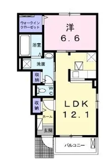ウィステリアA【102号室】の間取り