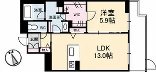 ザ ヘリテージ野上【102号室】の間取り