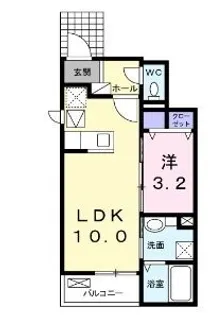 エービーフィールド【104号室】の間取り