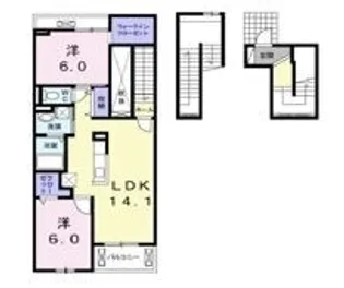 ミルキー ウェイ稲月【303号室】の間取り