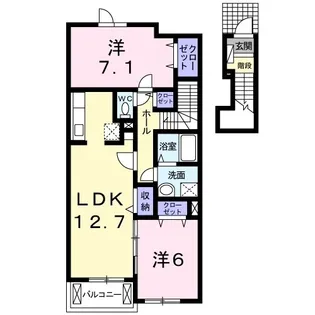 アーバンハイツ小松F【204号室】の間取り