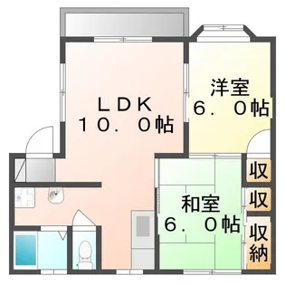 ヴィラ丹波屋 B【102号室】の間取り