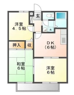 サンライフ野々浜C【103号室】の間取り