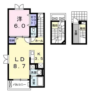 パストーソ Ⅰ【303号室】の間取り