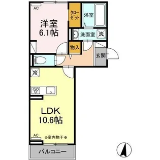 Cozy Court【303号室】の間取り