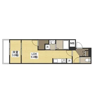 月光福山中央壱番館【304号室】の間取り