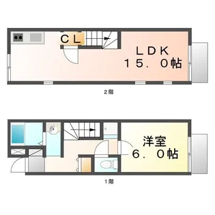レオネクスト三本松【104号室】の間取り
