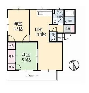 フローレンス明日香【201号室】の間取り