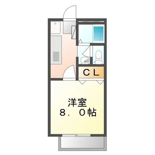 ジュネス曙 B【202号室】の間取り