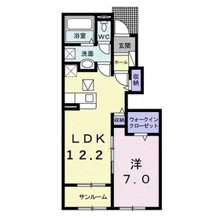 クールメゾン江原【103号室】の間取り