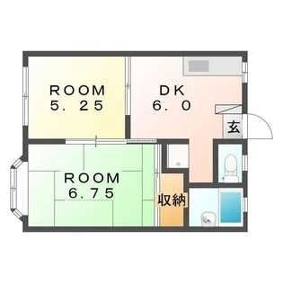 エルハイムB【101号室】の間取り