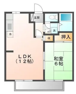 ビーライン蔵王【201号室】の間取り