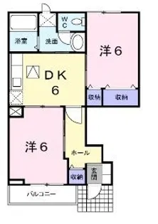 ヴェルドミールA【102号室】の間取り