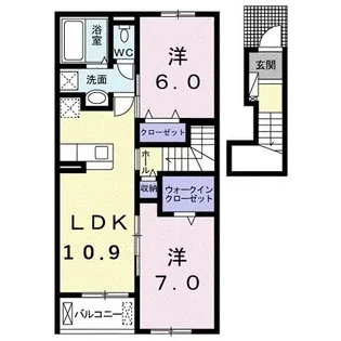 ルソンドプランタン【203号室】の間取り