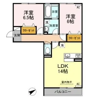 プレンティー中須 B【201号室】の間取り