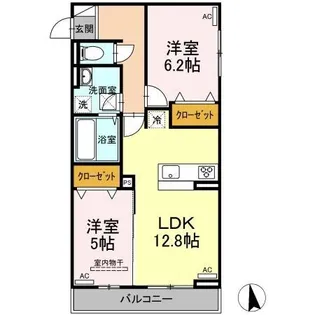 クレール【103号室】の間取り