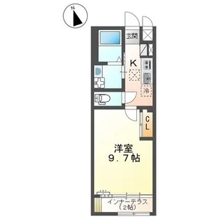 ティエードⅡ【105号室】の間取り