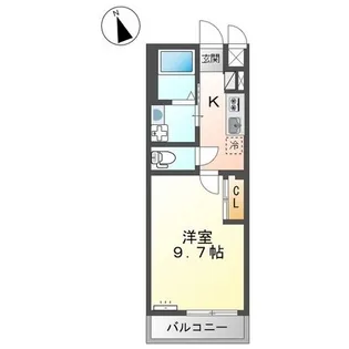 ティエードⅡ【210号室】の間取り
