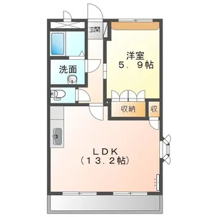 サン ヴィラージュ【201号室】の間取り