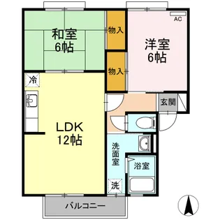 ビラ芳翠A【105号室】の間取り