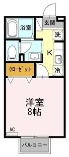 セジュール桜馬場【102号室】の間取り