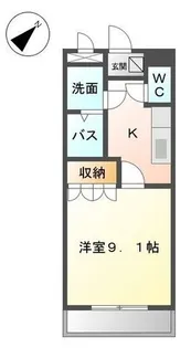 アルカディア明日香【103号室】の間取り