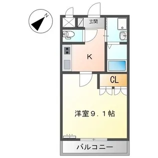 オリオン・セトル【105号室】の間取り